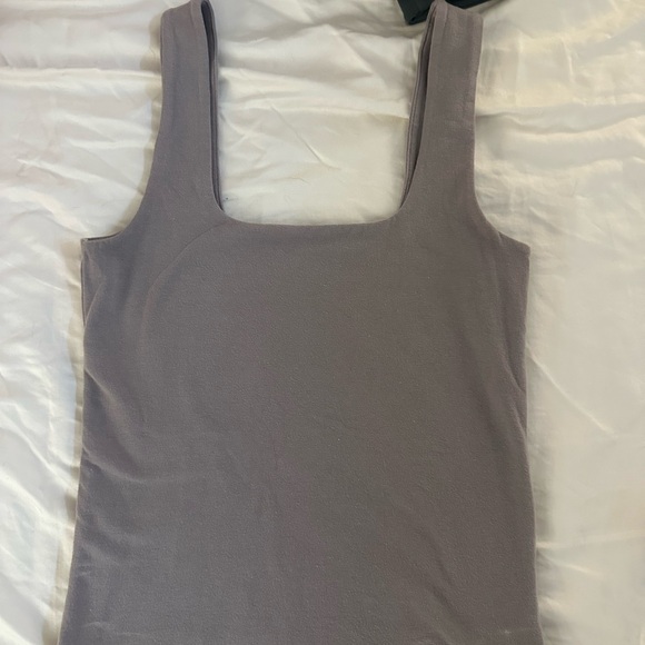 Abercrombie & Fitch Women's Square Neck Tank Top - Gray - Picture 1 of 3